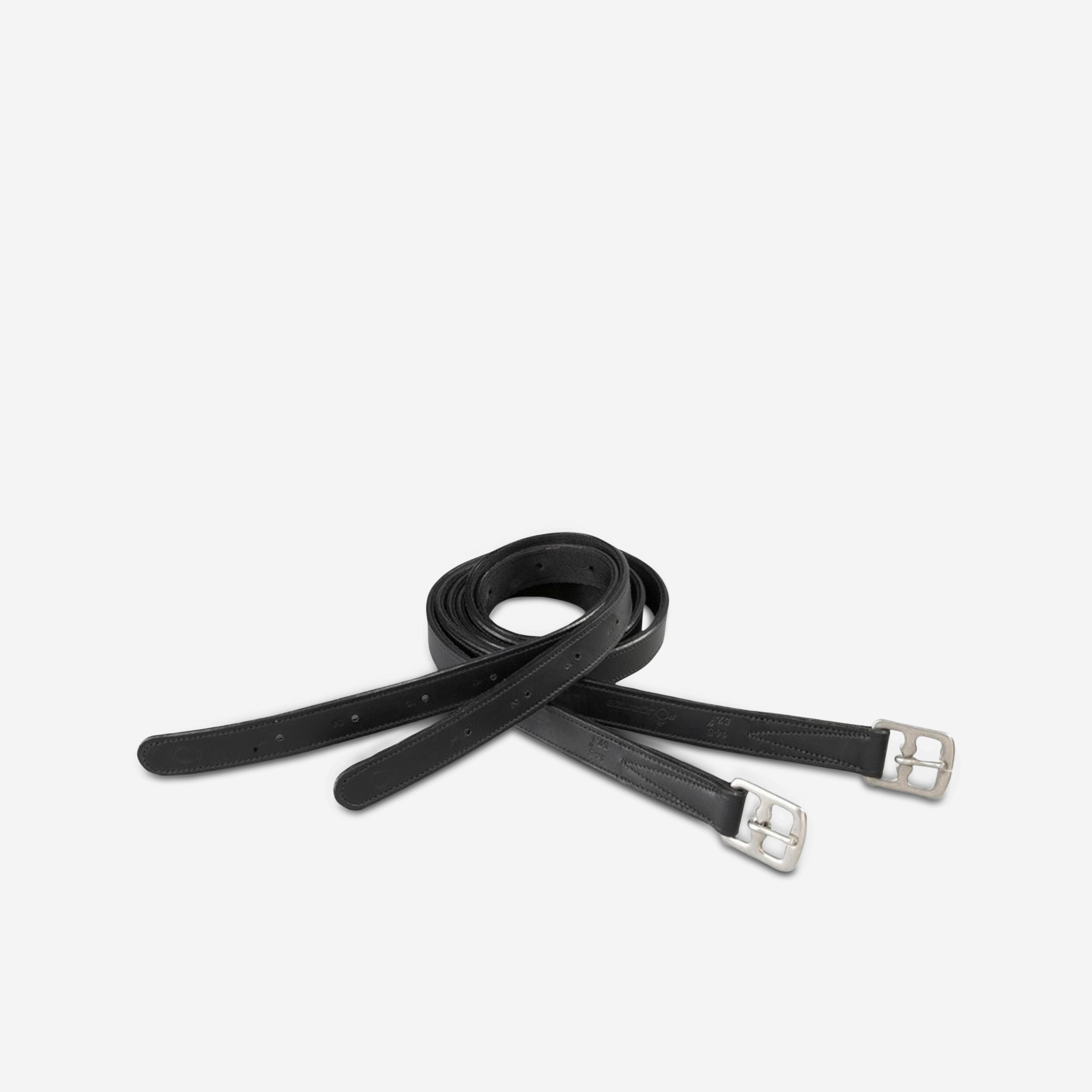 Tragatori din piele pentru echitatie schooling Negru Copii/Adulti