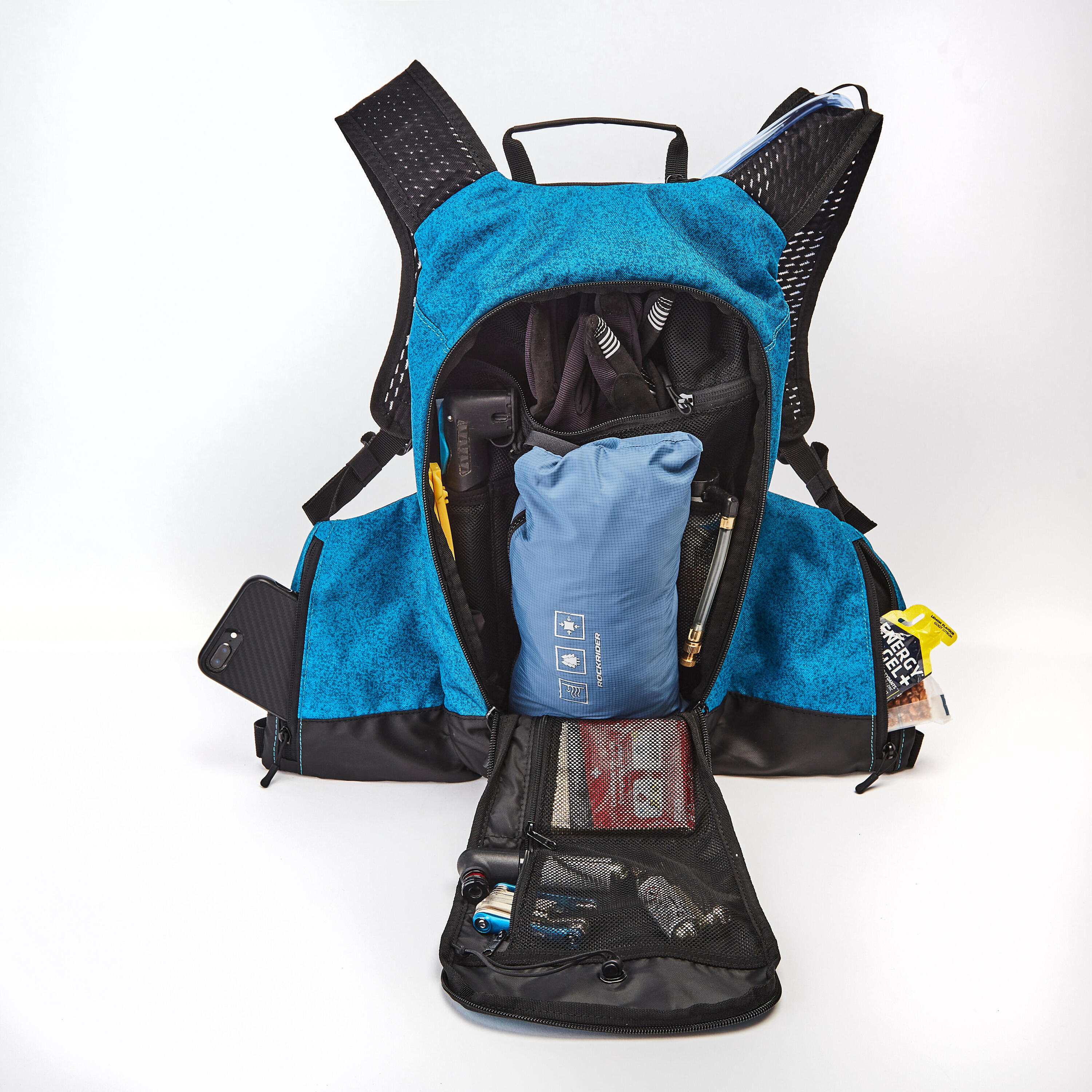 Mountain Bike Hydration Backpack Explore 7L/2L Water - Turquoise Blue 4/18