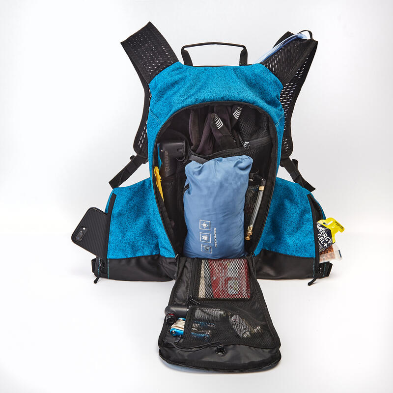 Trinkrucksack MTB Flüssigkeitsversorgung Explore 7 l/2 l Wasser blau/türkis 