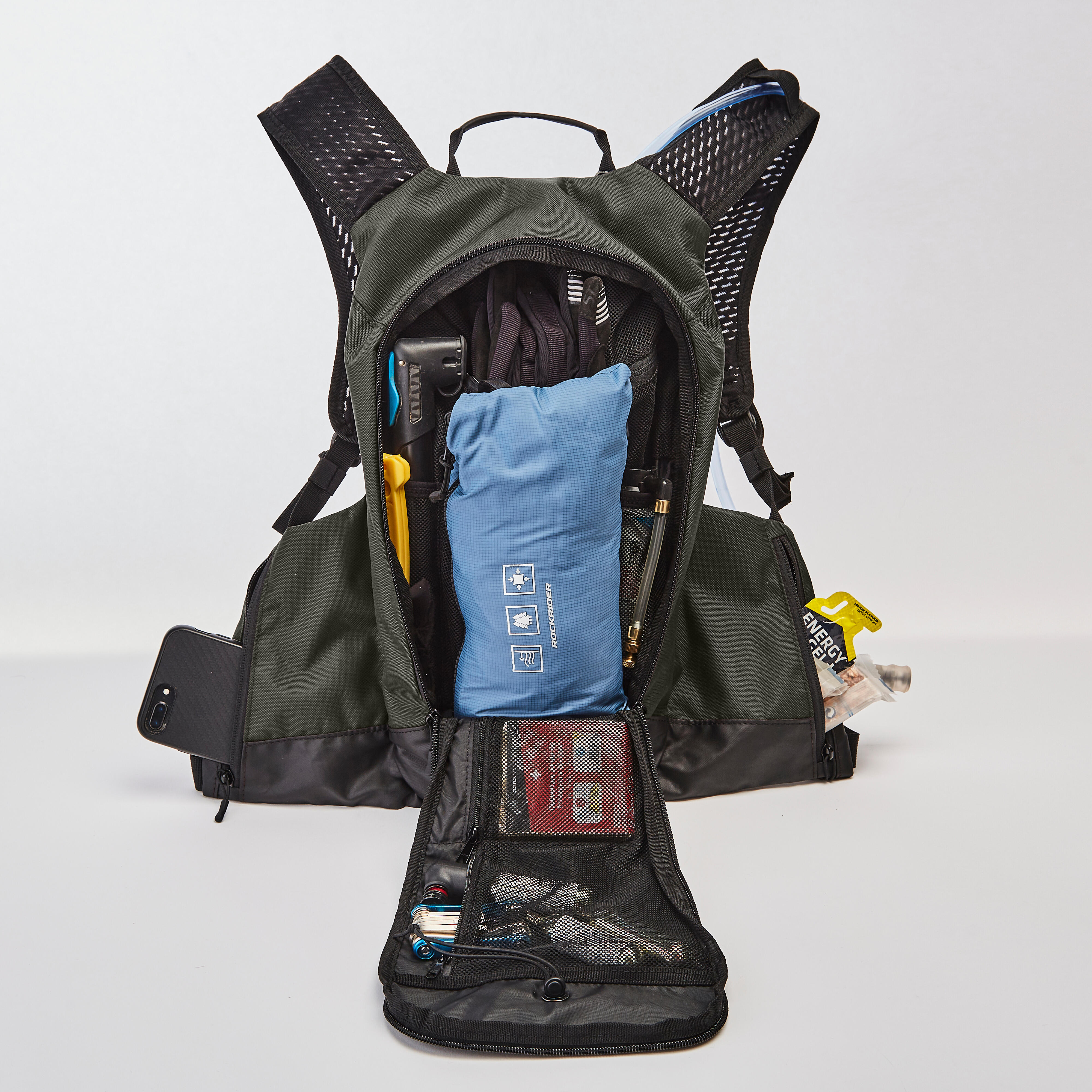 7 L / 2 L MTB Hydration Backpack - Explore Black - ROCKRIDER
