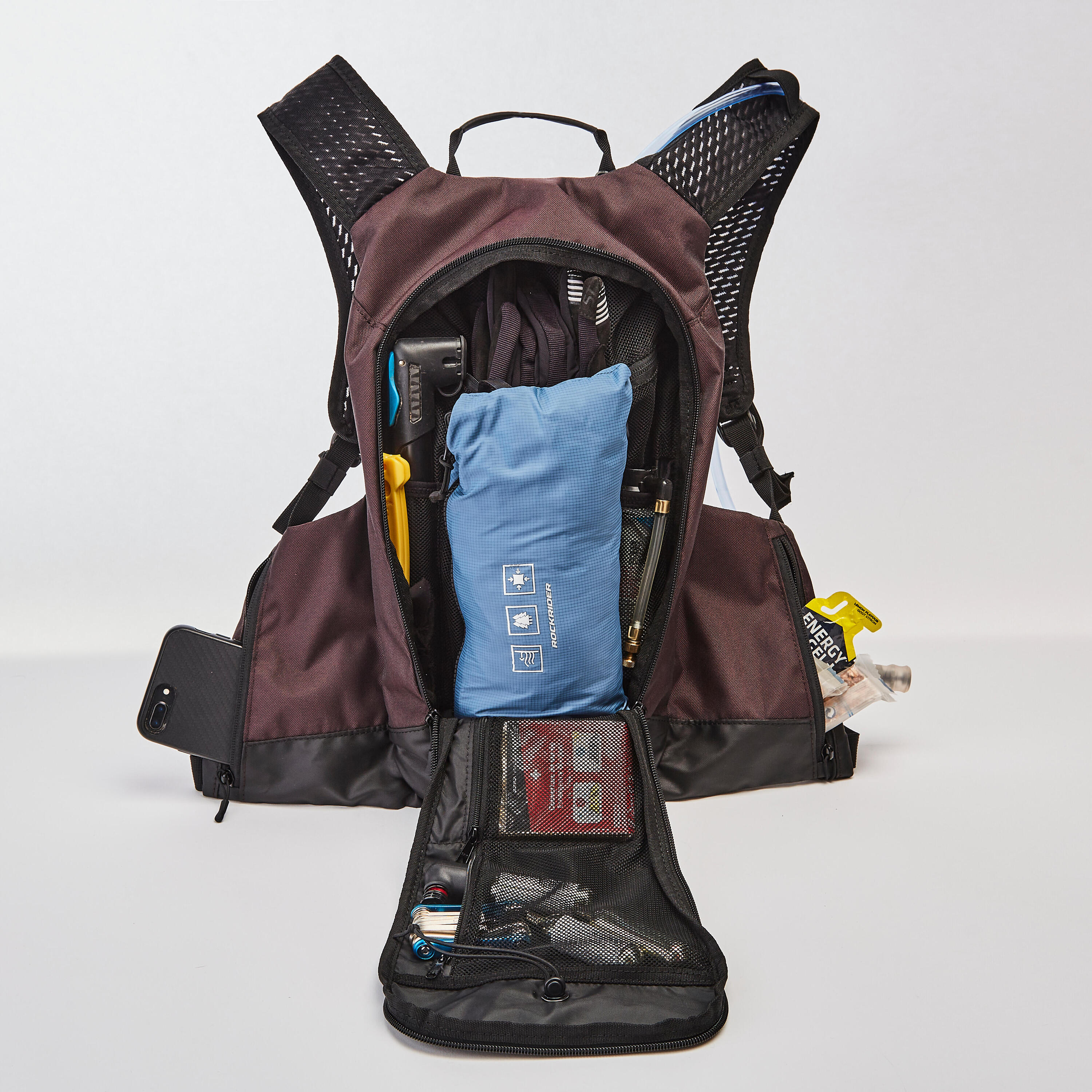 Mountain Bike Hydration Backpack Explore 7L/2L Water - Plum 4/18