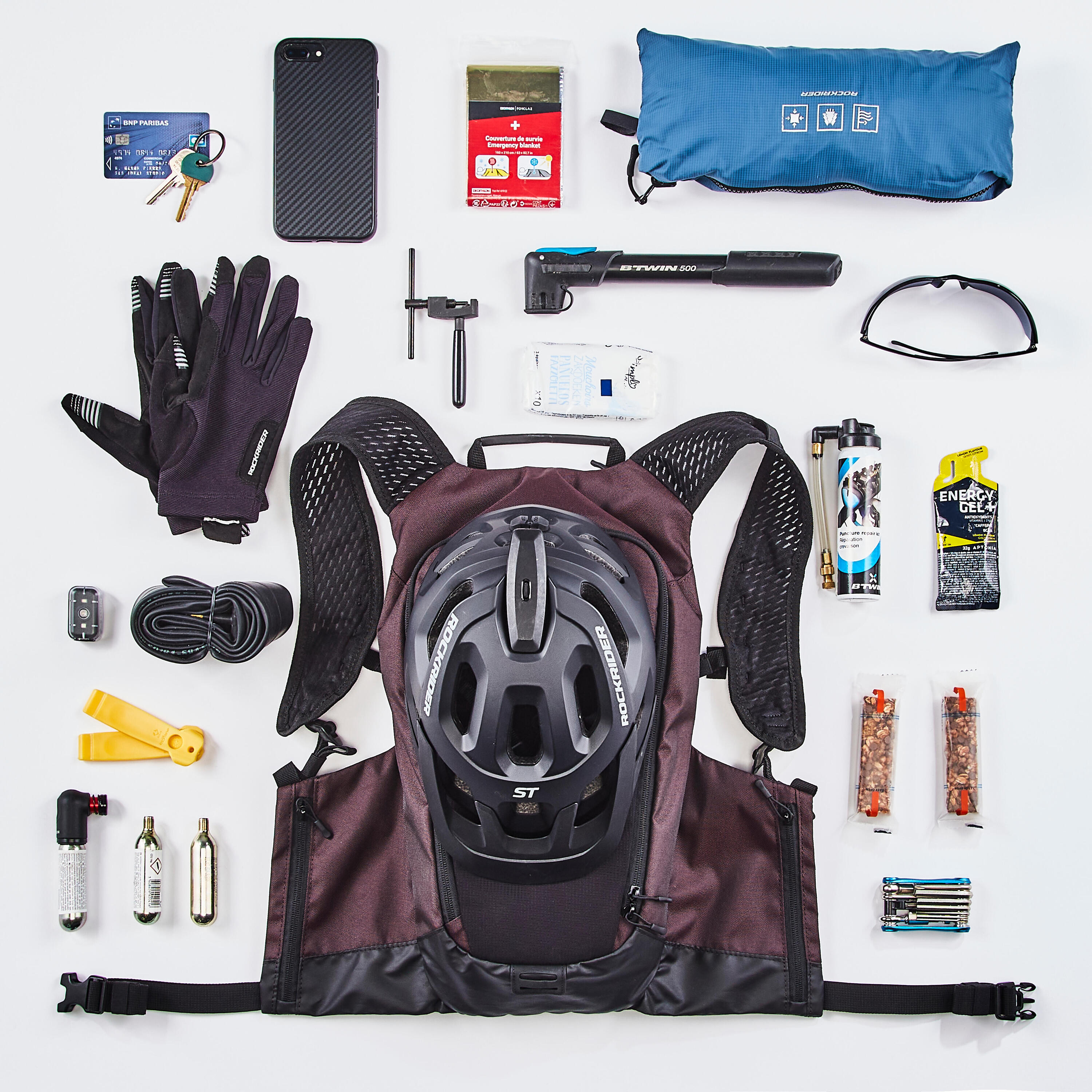 Mountain Bike Hydration Backpack Explore 7L/2L Water - Plum 3/18