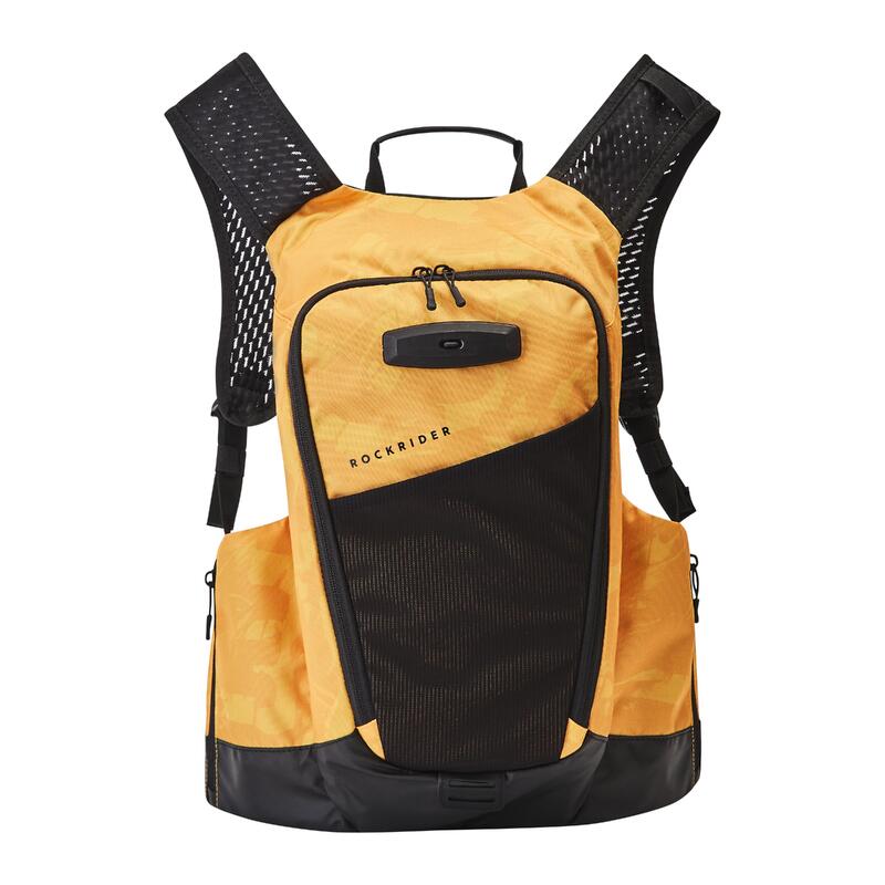 Mochila hidratación bicicleta MTB 7L/2L agua Rockrider Explore naranja