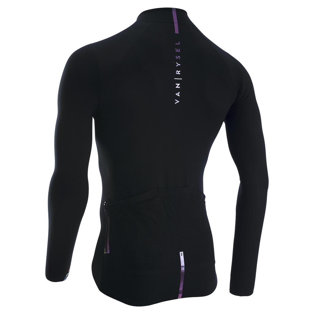 Fahrradjacke Rennrad Racer Pro Edition Beleuchtung schwarz