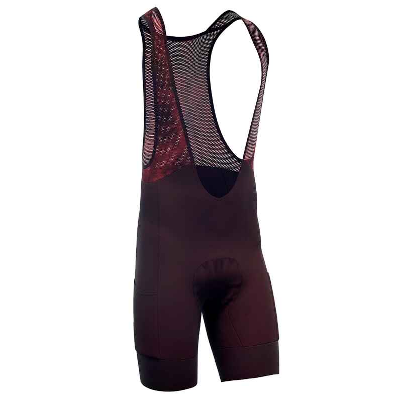 Radhose kurz Rennrad mit Trägern Herren RC500 rot Radhose kurz Rennrad mit Trägern Herren RC500 rot