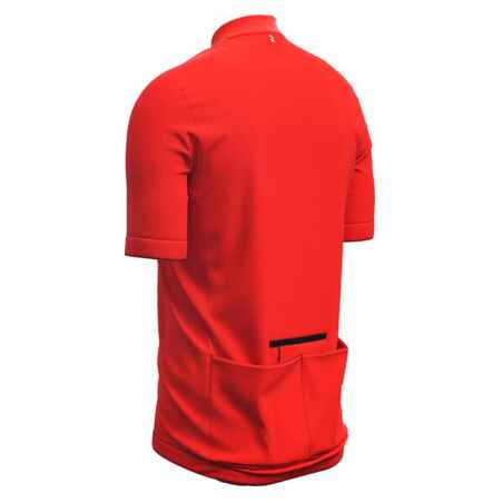 Maillot ciclismo manga corta verano hombre Triban RC100 rojo