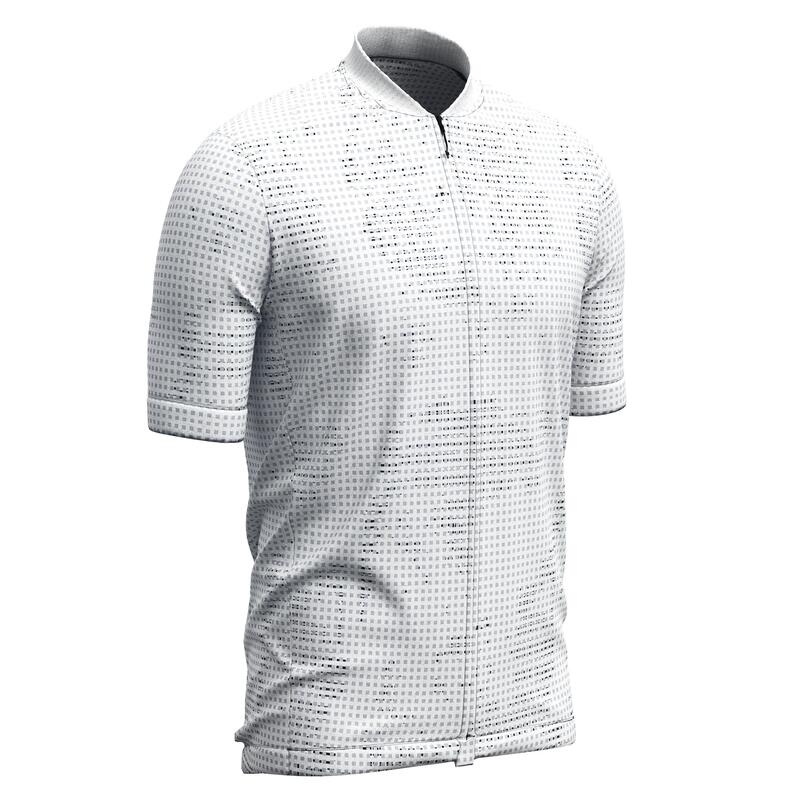 MAILLOT VELO ROUTE MANCHES COURTES ETE HOMME - RC100 BLANC
