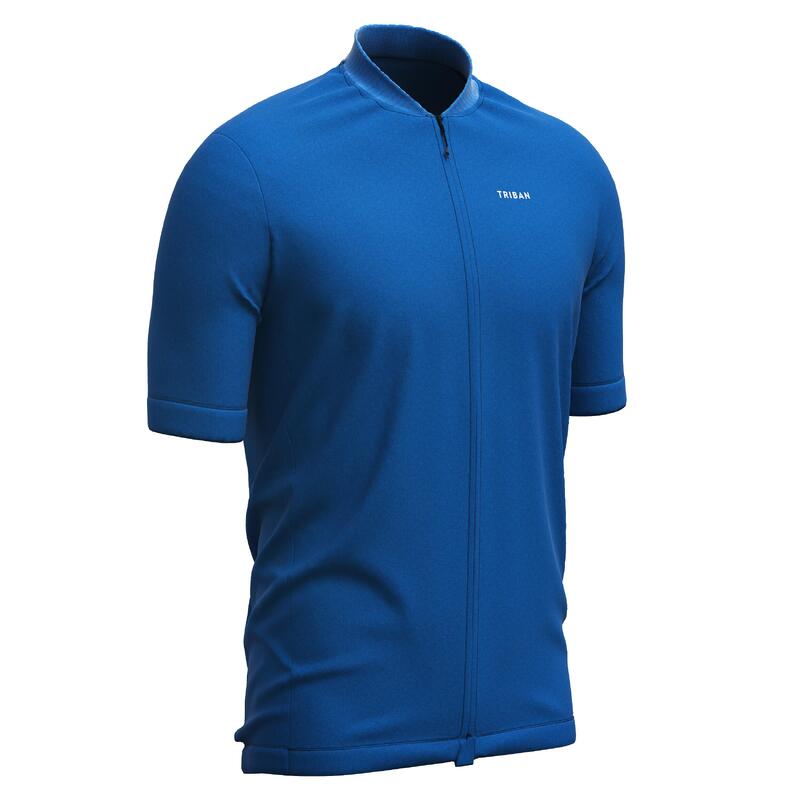 Men's Short-Sleeved Road Cycling Summer Jersey RC100 - Blue