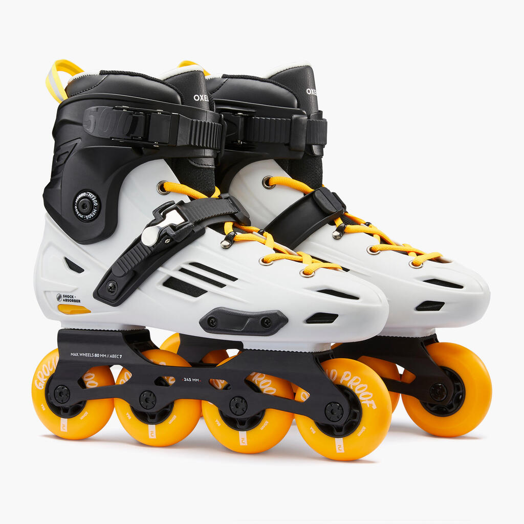 Suaugusiųjų riedučiai „Freeride Hardboot MF500“, pilki