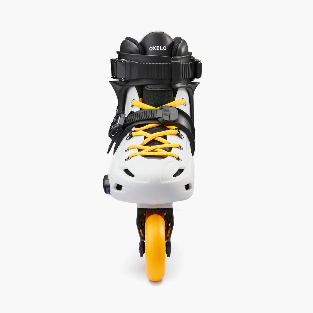 Patines Freeride para adulto Oxelo	mf500 gris- amarillo