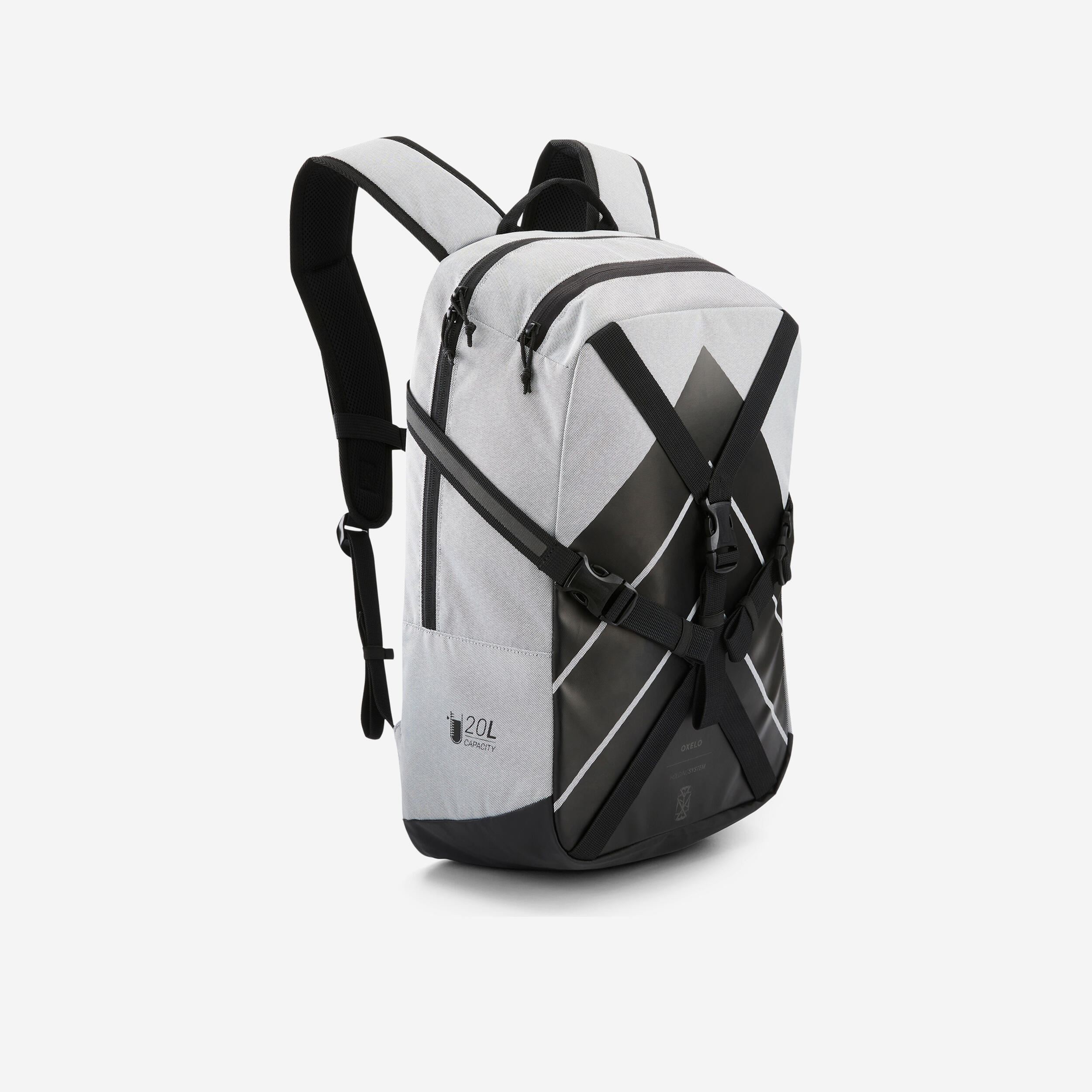Mochila impermeable patines Oxelo BP100 20 L Blanca Decathlon
