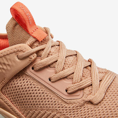 Кроссовки для бега женские бежевые JOGFLOW 500K