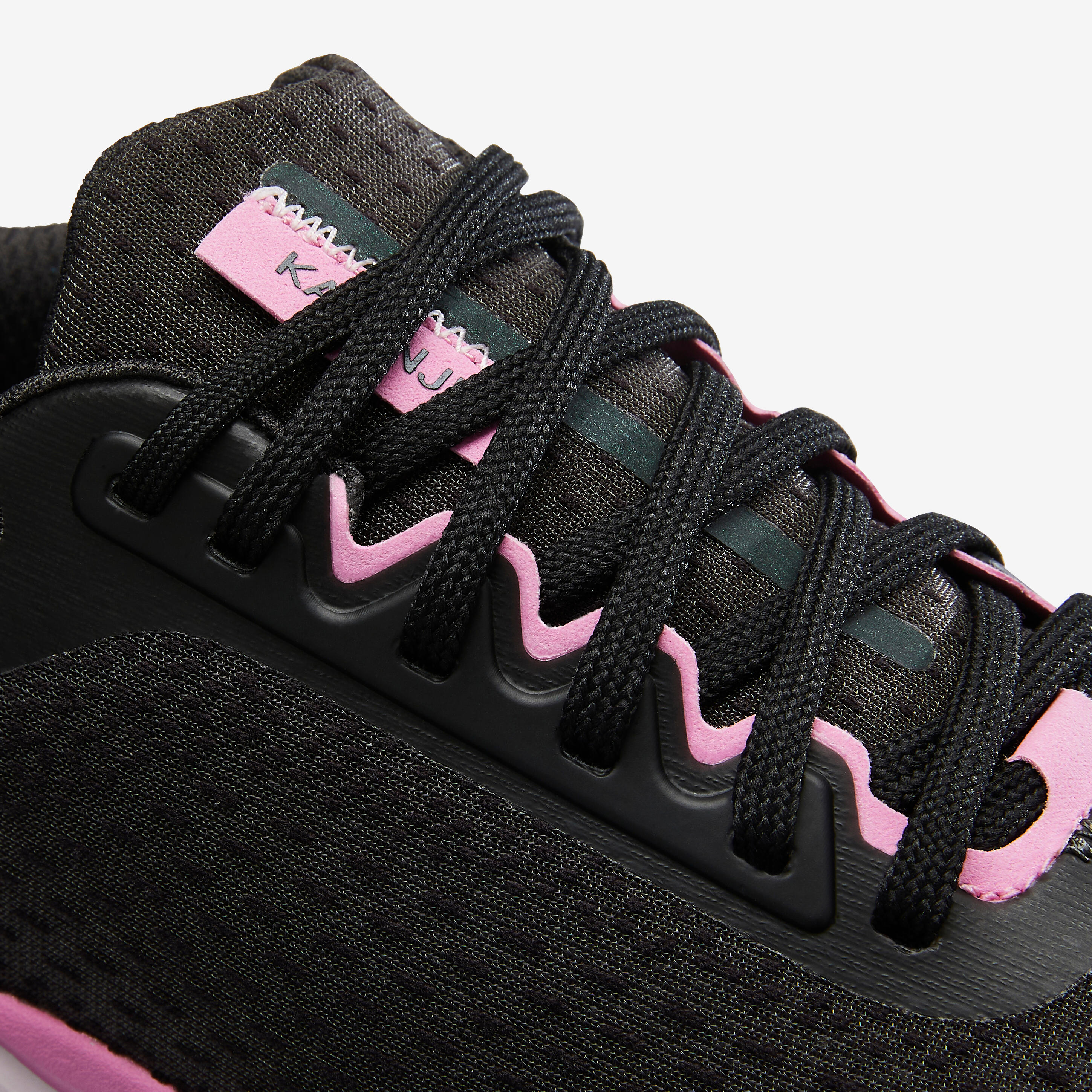 JOGFLOW 500.1 Women's Running Shoes - Dark Grey and Pink. 7/8