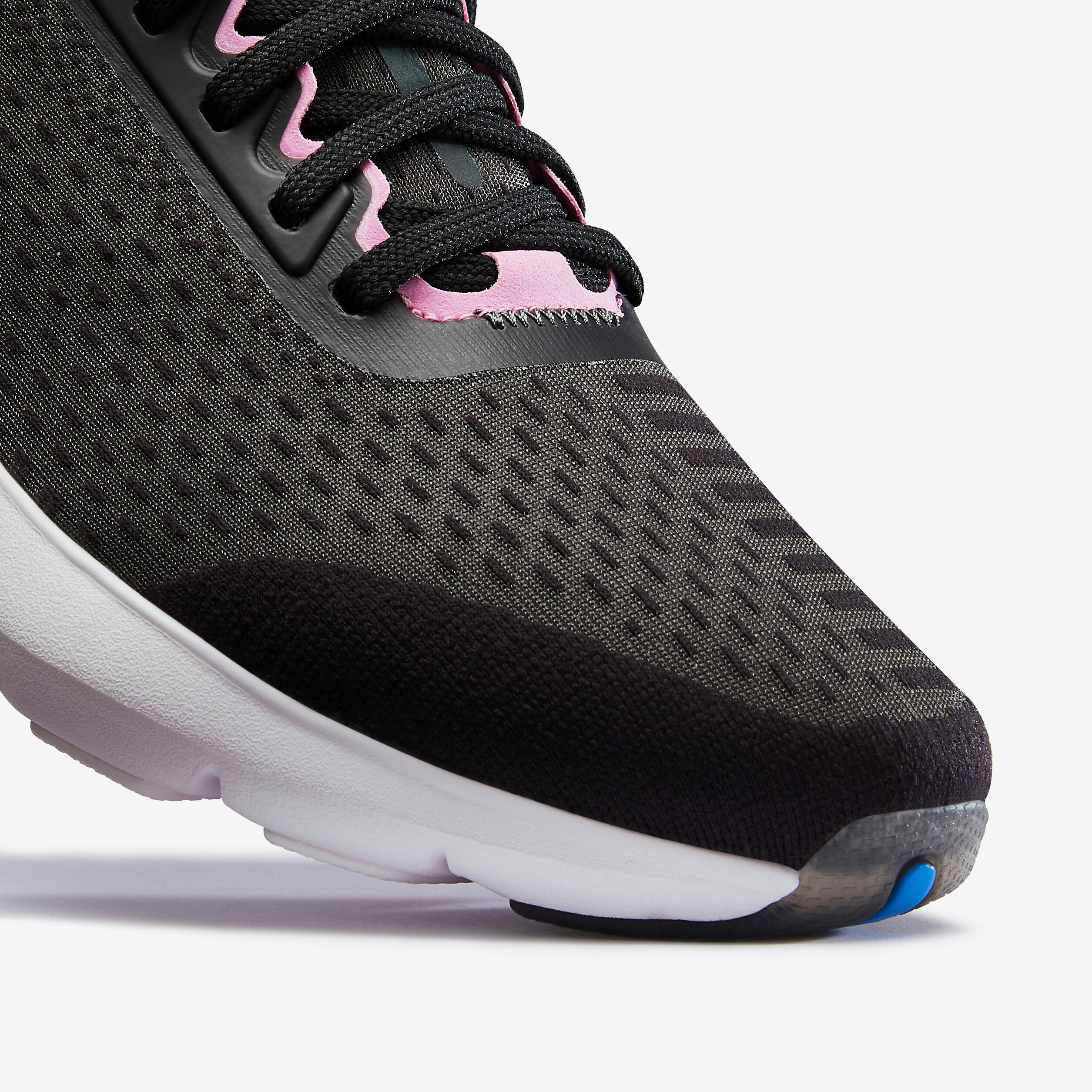 JOGFLOW 500.1 Women's Running Shoes - Dark Grey and Pink. 4/8