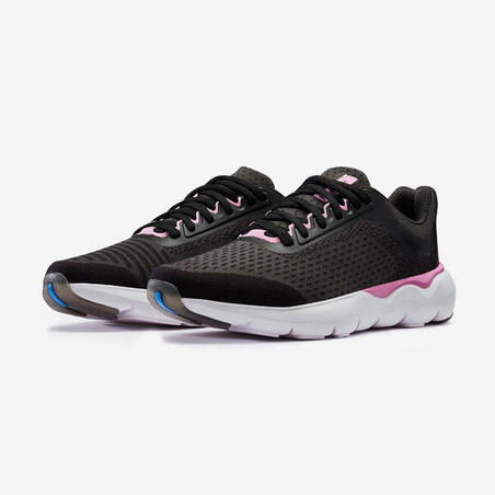 CHAUSSURES de running femme JOGFLOW 500.1 gris foncé et rose.