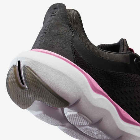 JOGFLOW 500.1 Women's Running Shoes - Dark Grey and Pink.