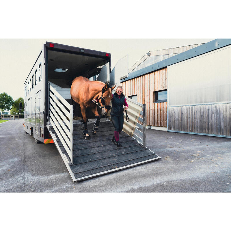 Protectores transporte equitación fouganza Traveller 500 caballo negro y gris x4