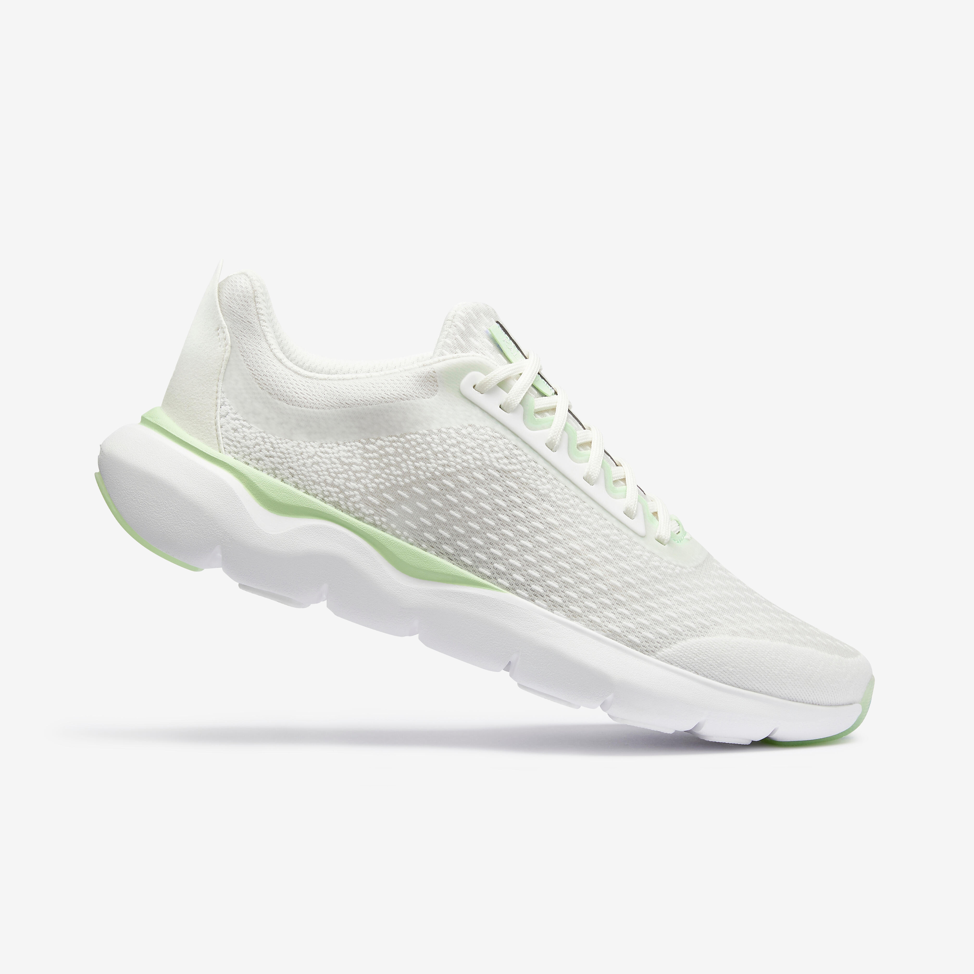 JOGFLOW 500.1 Men's running shoes - Light Green and Off-White