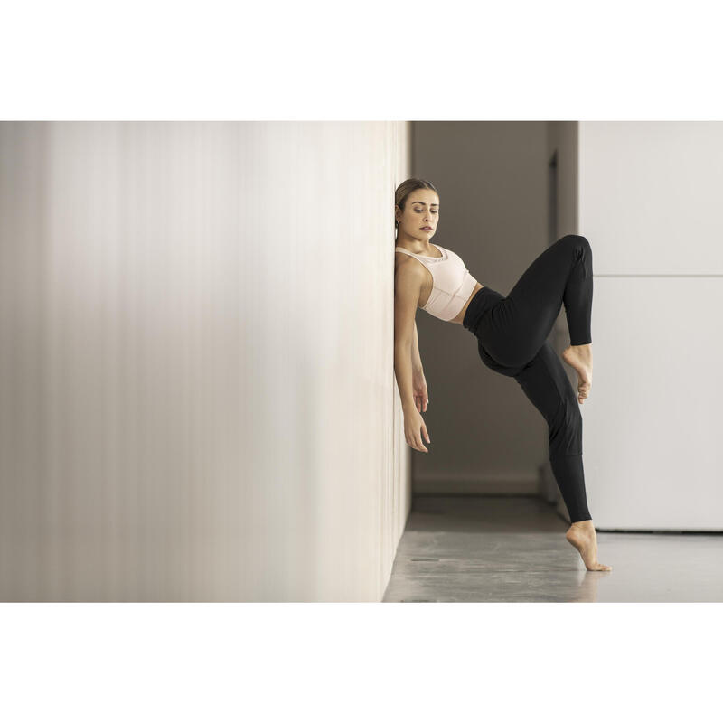 Tanzhose Damen verengter Beinabschluss Modern Dance - schwarz 