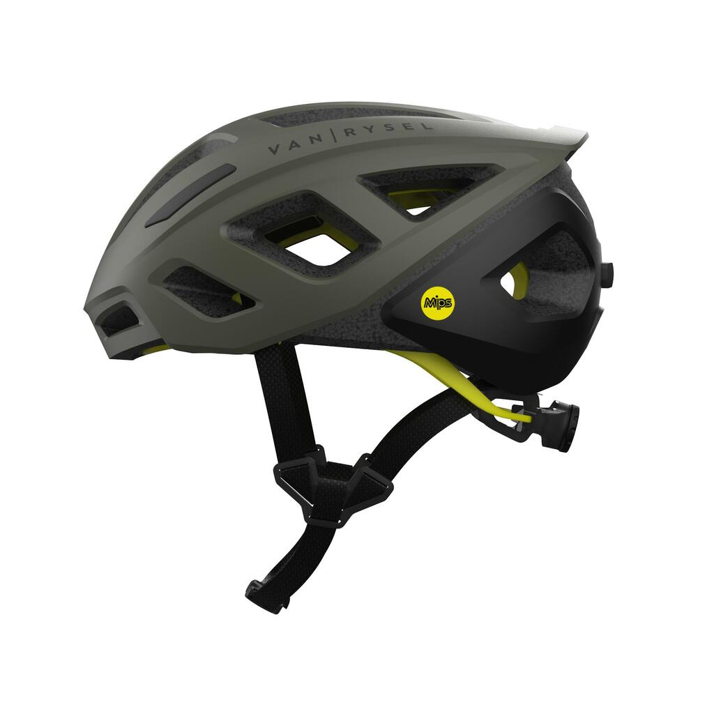 Casco ciclismo de ruta Roadr 500 MIPS Caqui