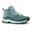 Waterdichte schoenen voor bergwandelen dames MH500 mid groen