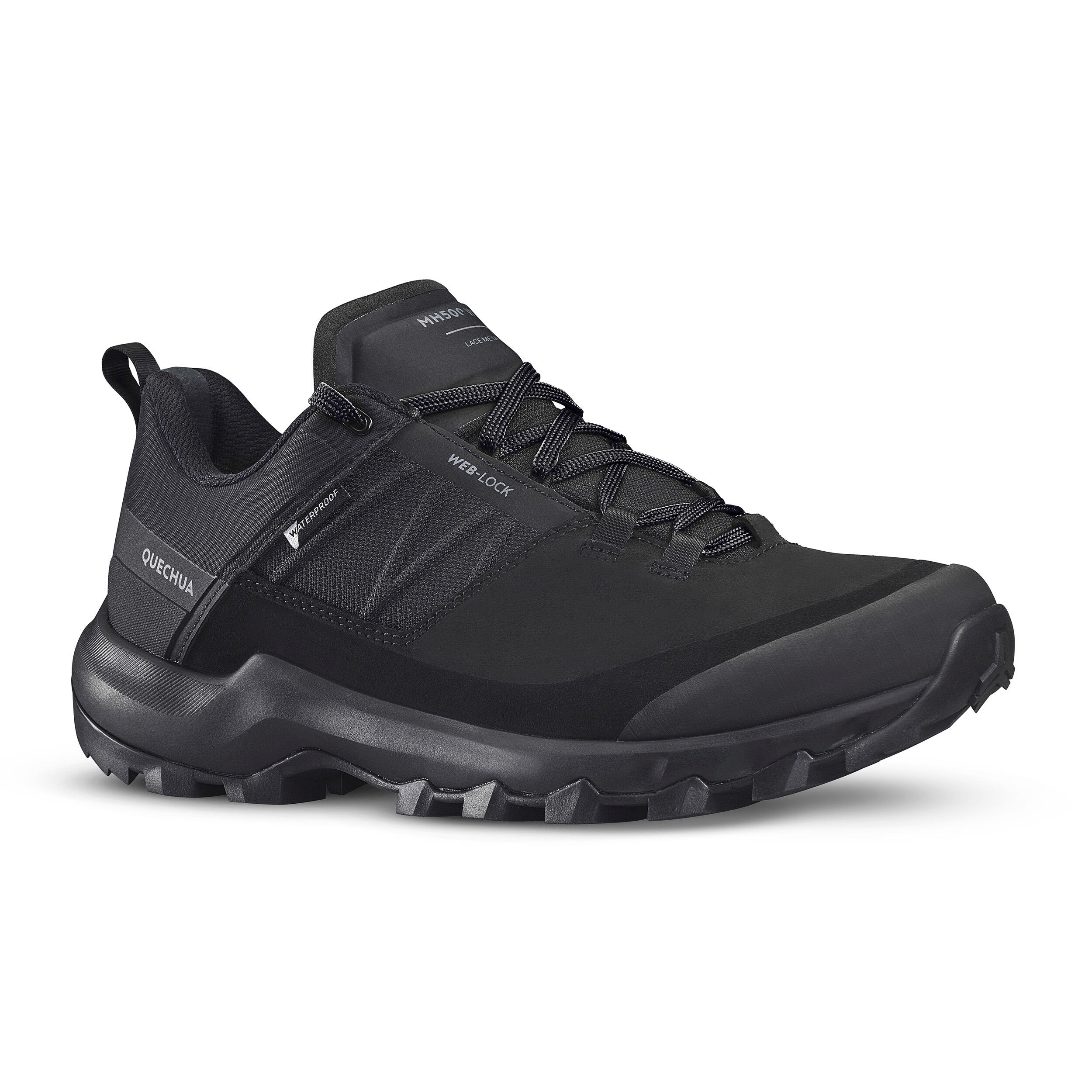 Waterdichte schoenen voor bergwandelen voor dames MH500 zwart 7/9