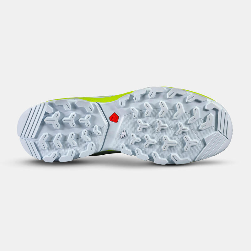 Women’s ultralight fast hiking shoes FH 900 grey yellow.