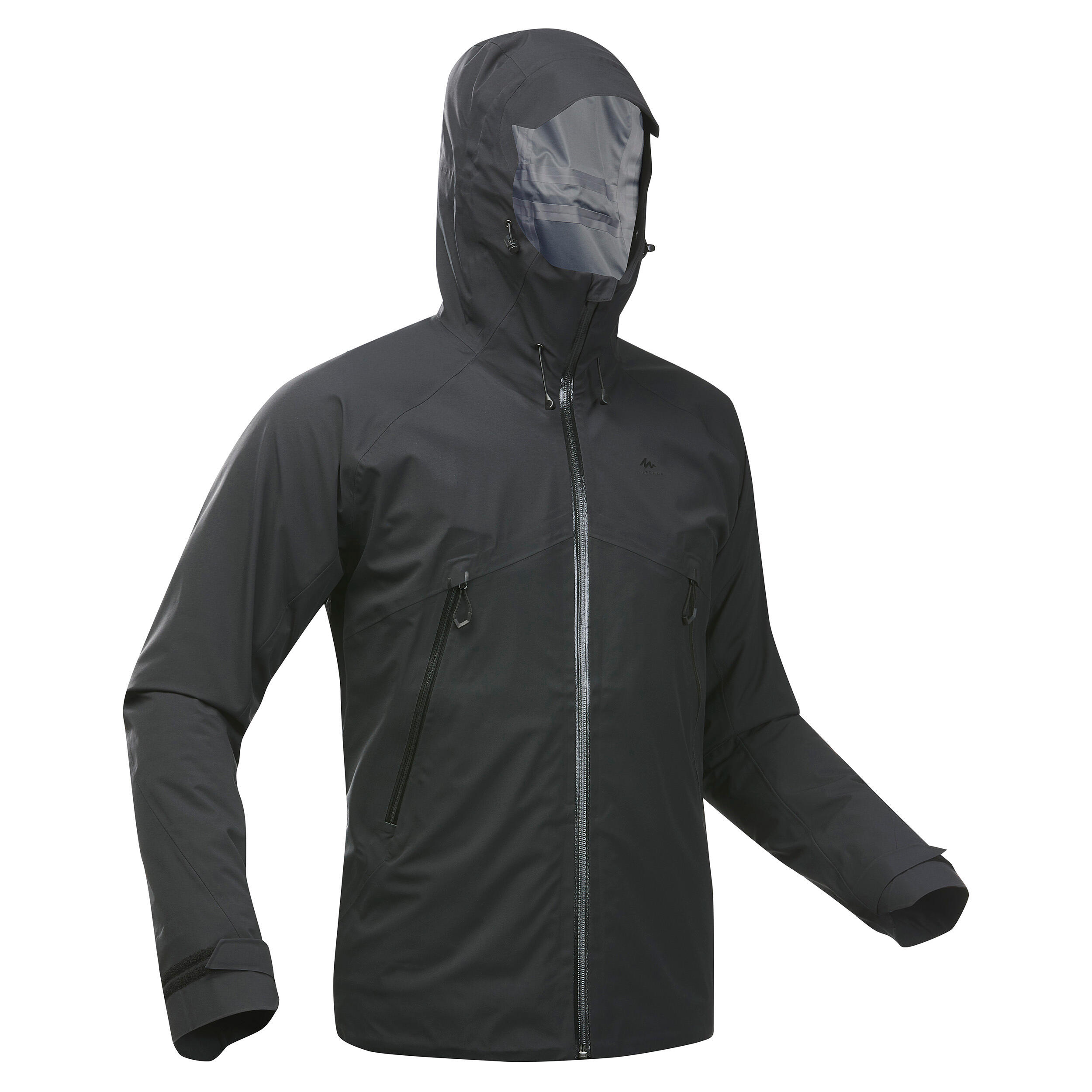 Jachetă impermeabilă Drumeție la munte MH500 Negru Bărbaţi QUECHUA decathlon.ro