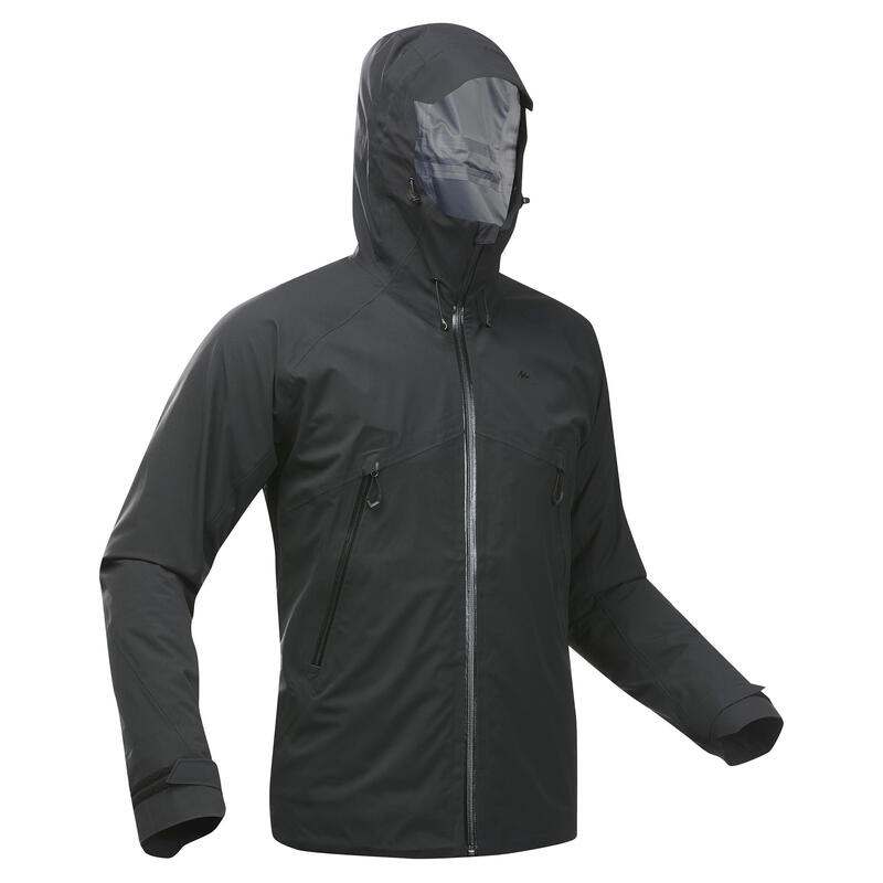 Jachetă impermeabilă Drumeție la munte MH500 Negru Bărbaţi