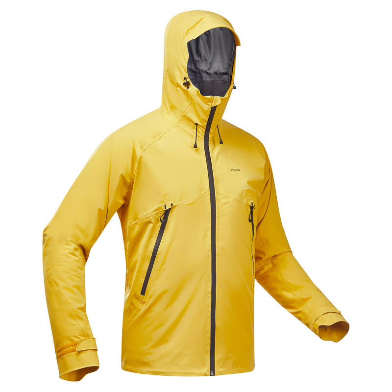 Férfi könnyű kabát túrázáshoz MH500, vízhatlan, kék, barna, piros 