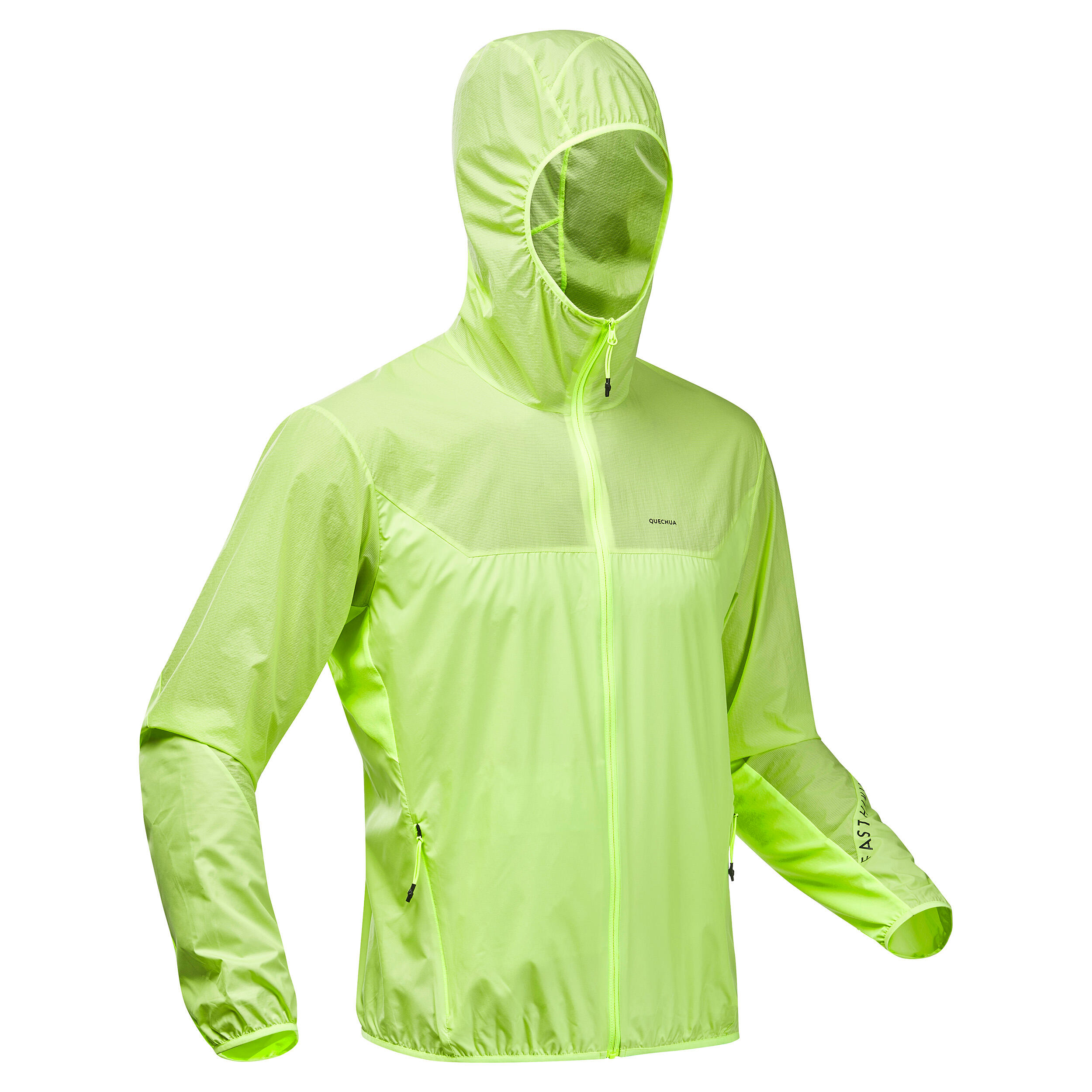 Jachetă Protecţie Vânt Drumeţie Rapidă FH500 Helium Wind Galben Bărbaţi
