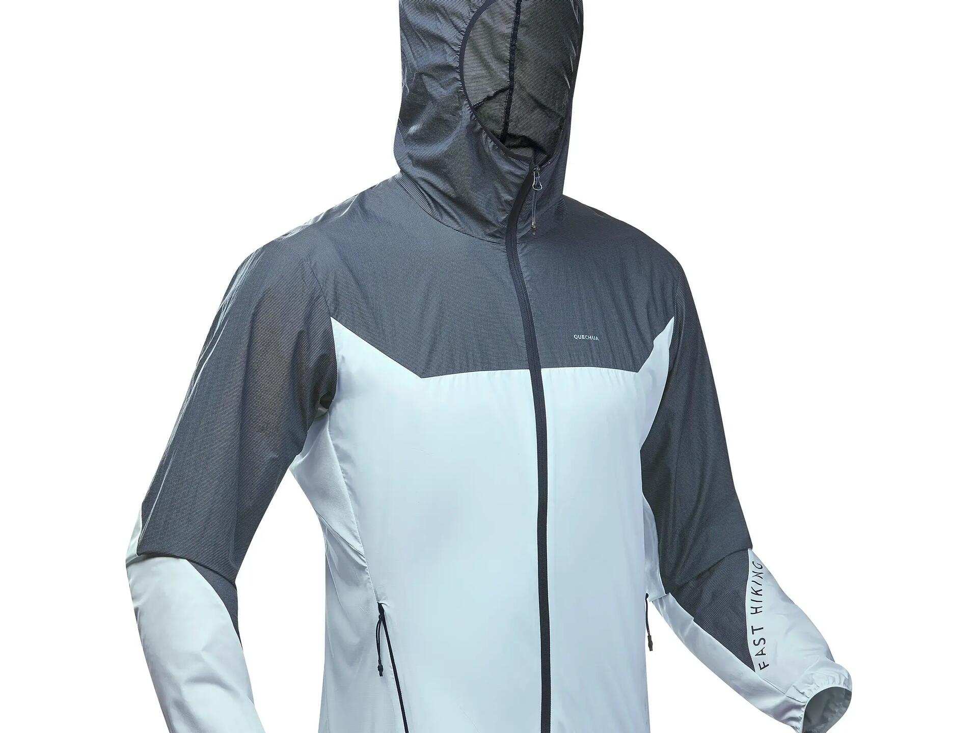 Jachetă ultra ușoară cu protecție împotriva vântului FH500 Helium Wind Gri Bărbați