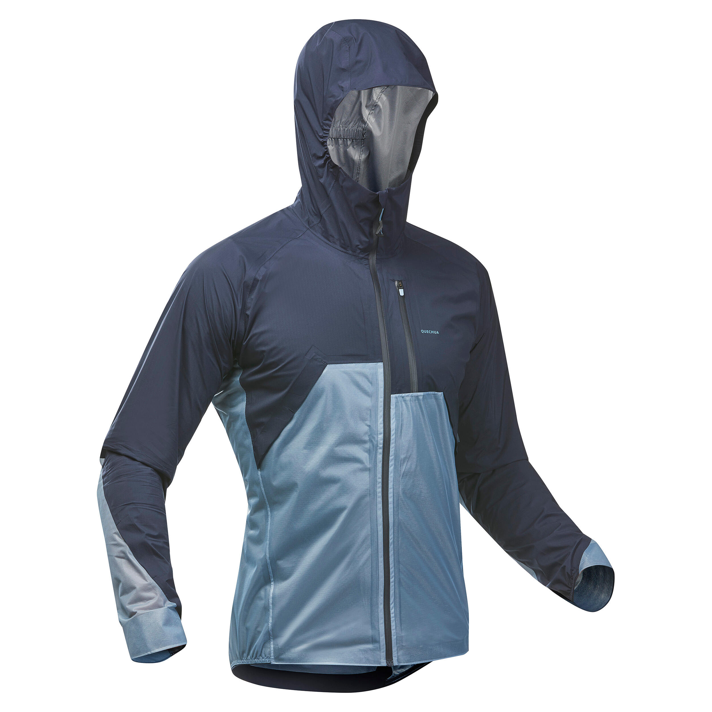 Chaqueta impermeable de montana y trekking ultraligera Hombre Quechua FH900 azul Decathlon