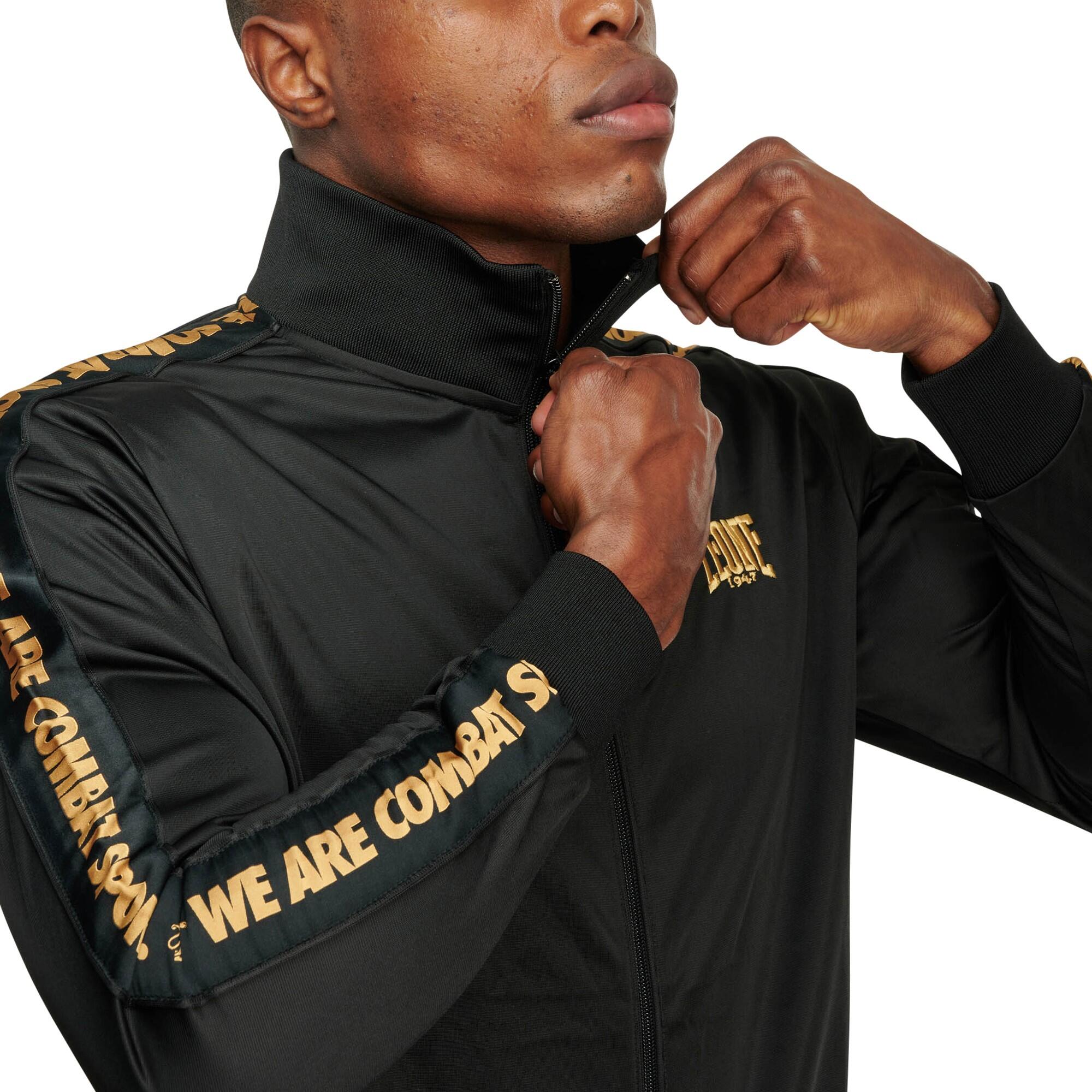 Tuta uomo fitness Leone Ambassador Gold AB310 nera 7/9
