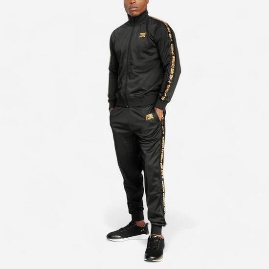Tuta uomo fitness Leone Ambassador Gold AB310 nera