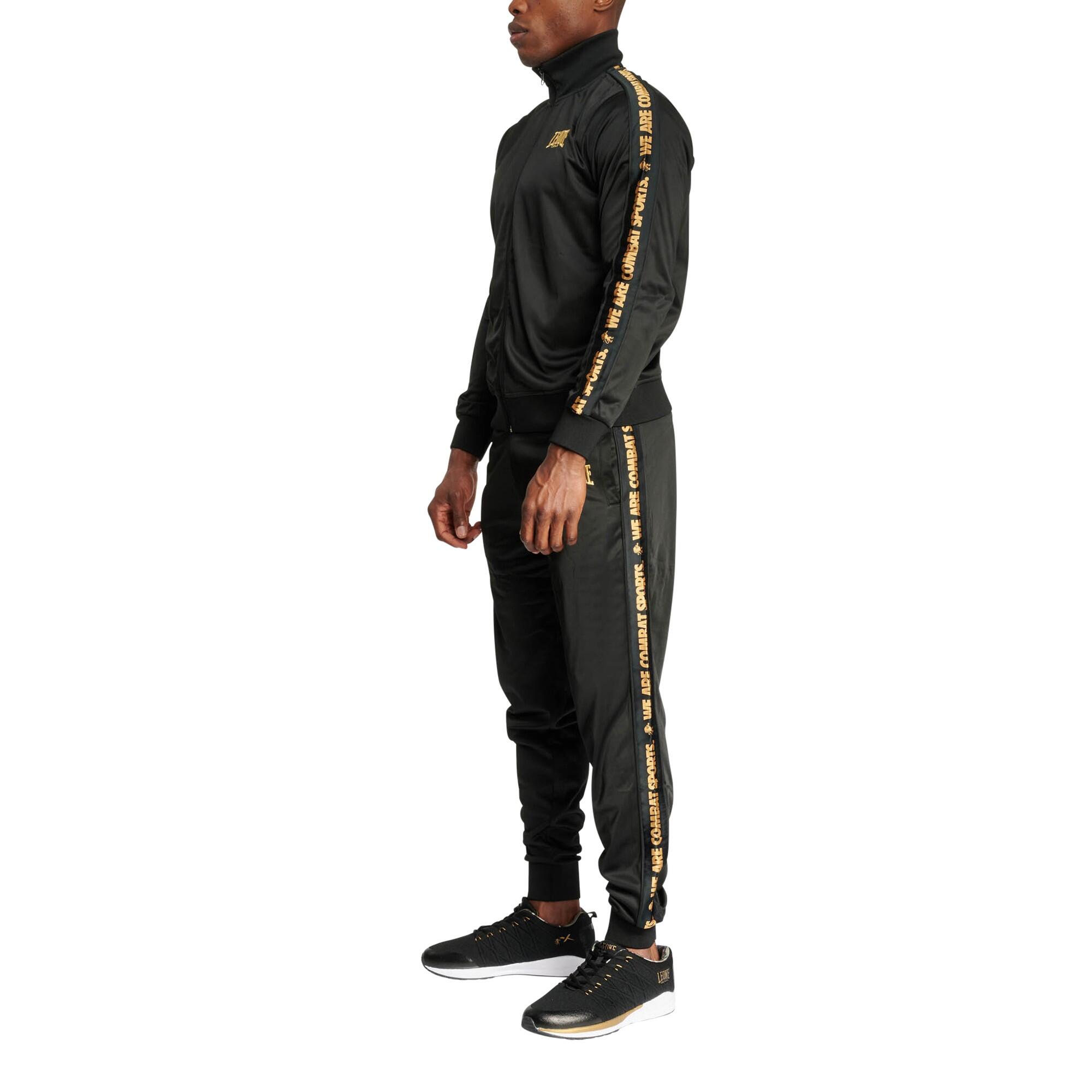 Tuta uomo fitness Leone Ambassador Gold AB310 nera 2/9