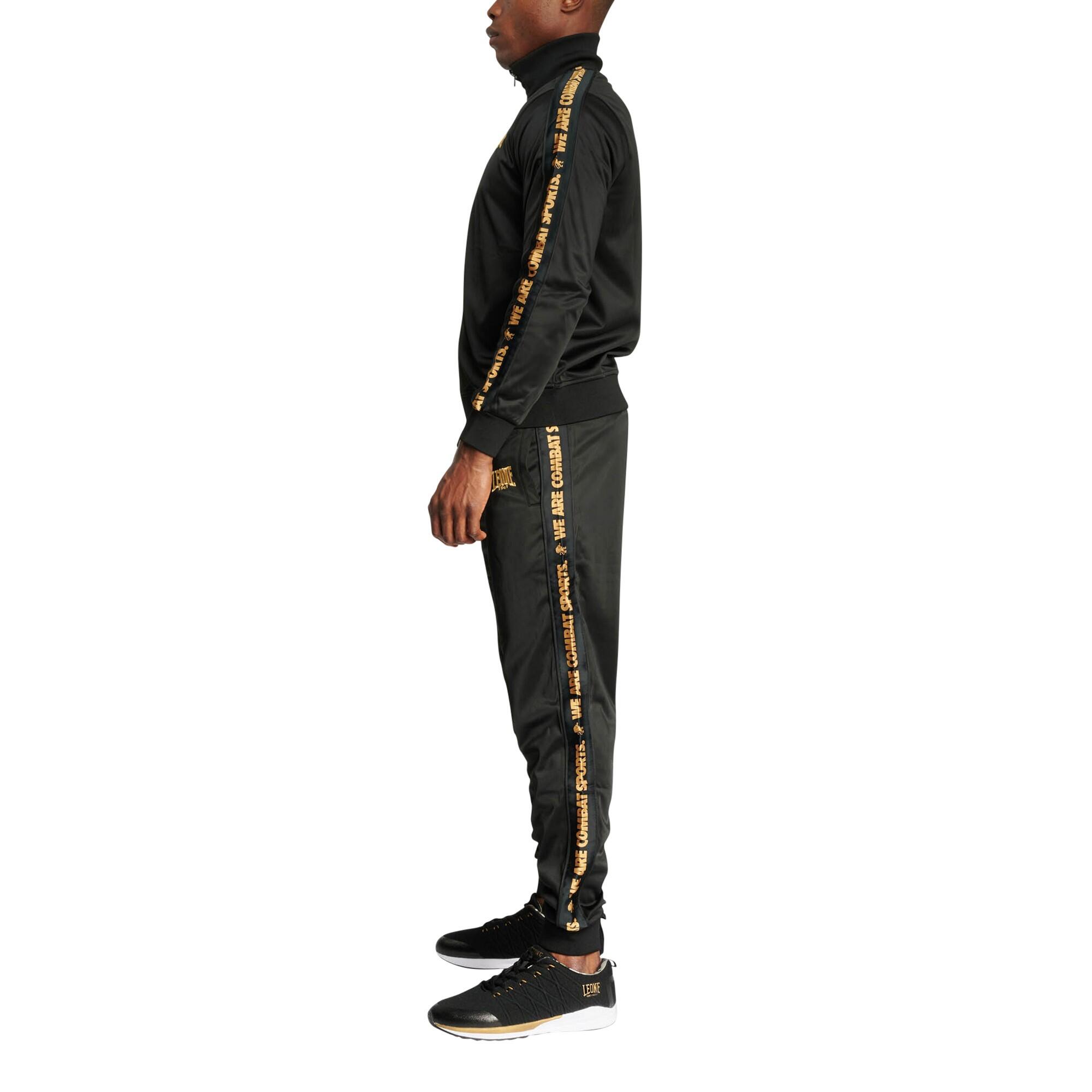 Tuta uomo fitness Leone Ambassador Gold AB310 nera 3/9