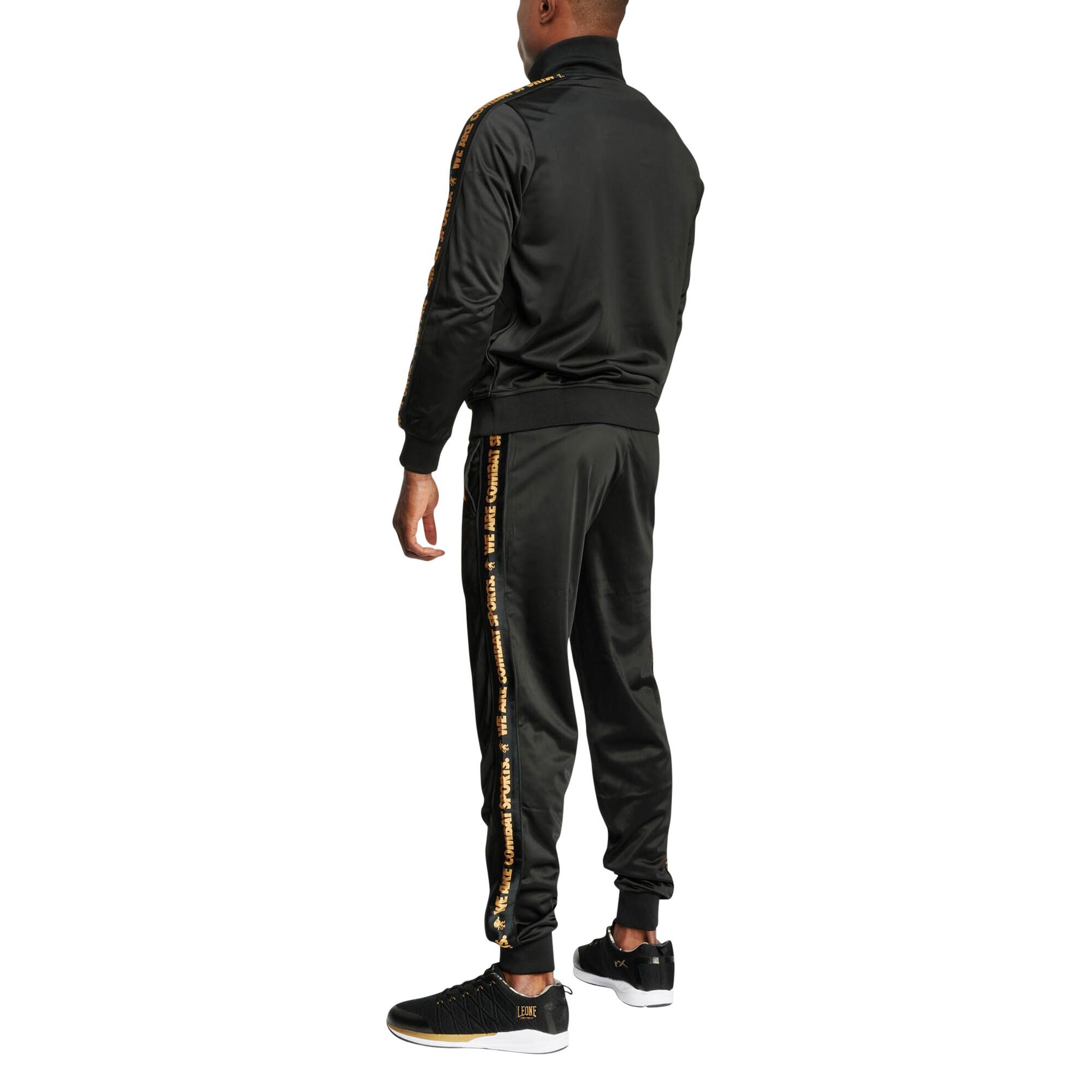 Tuta uomo fitness Leone Ambassador Gold AB310 nera 4/9