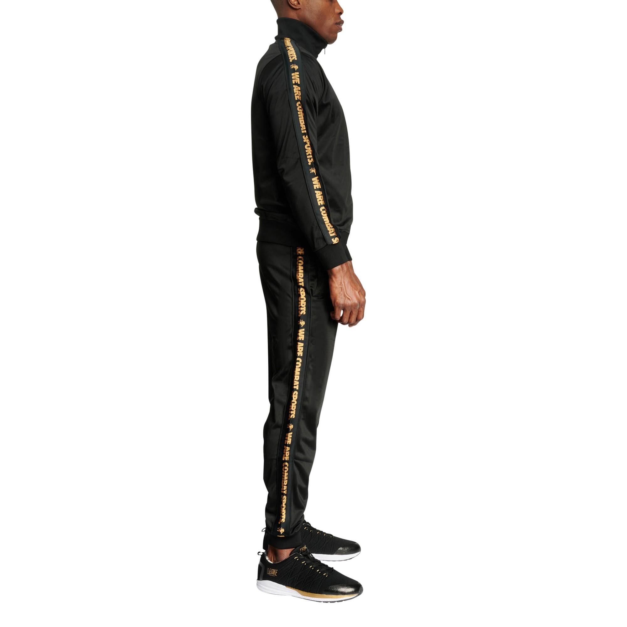 Tuta uomo fitness Leone Ambassador Gold AB310 nera 6/9