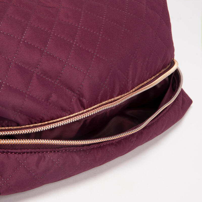Bolsita multi-compartimentos de danza burdeos para zapatillas y accesorios