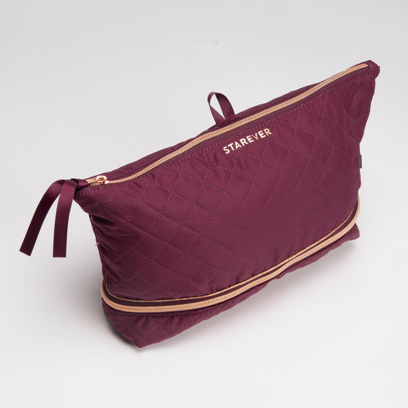 Bolsita multi-compartimentos de danza burdeos para zapatillas y accesorios