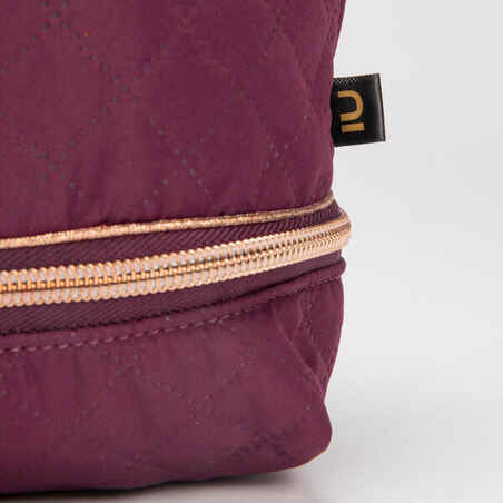 Multi-Compartment Dance Shoes and Accessories Pouch - Burgundy