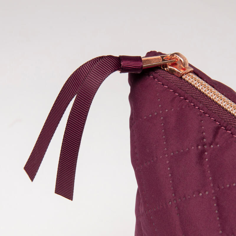 Bolsita multi-compartimentos de danza burdeos para zapatillas y accesorios