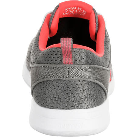 Chaussures marche sportive femme Soft 140 Mesh gris / rose