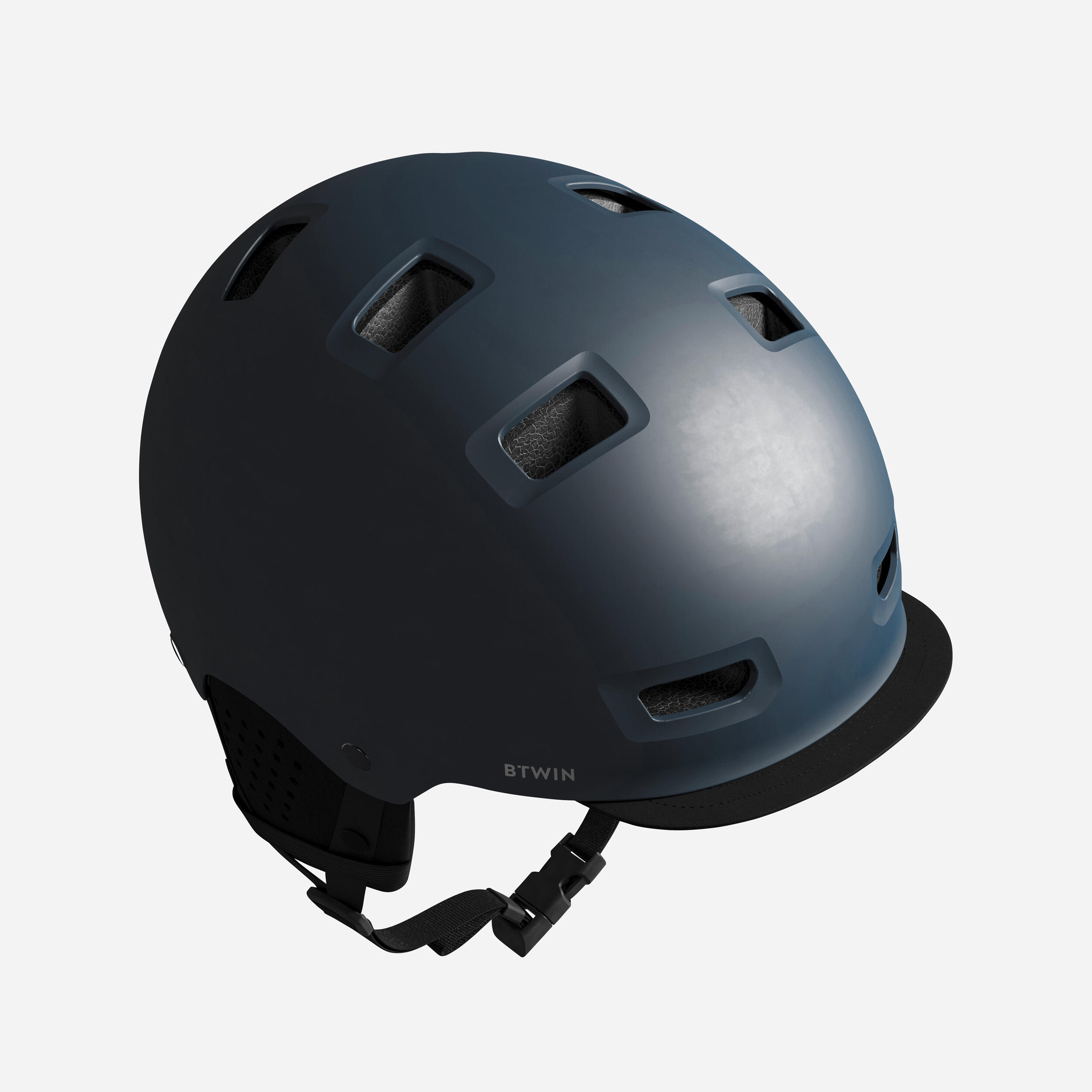 BTWIN 500 City Cycling Bowl Helmet - Dark Blue