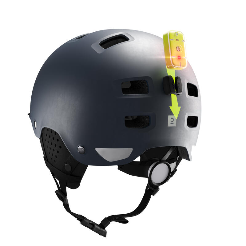Cyklistická helma na městské kolo 500 tmavě modrá
