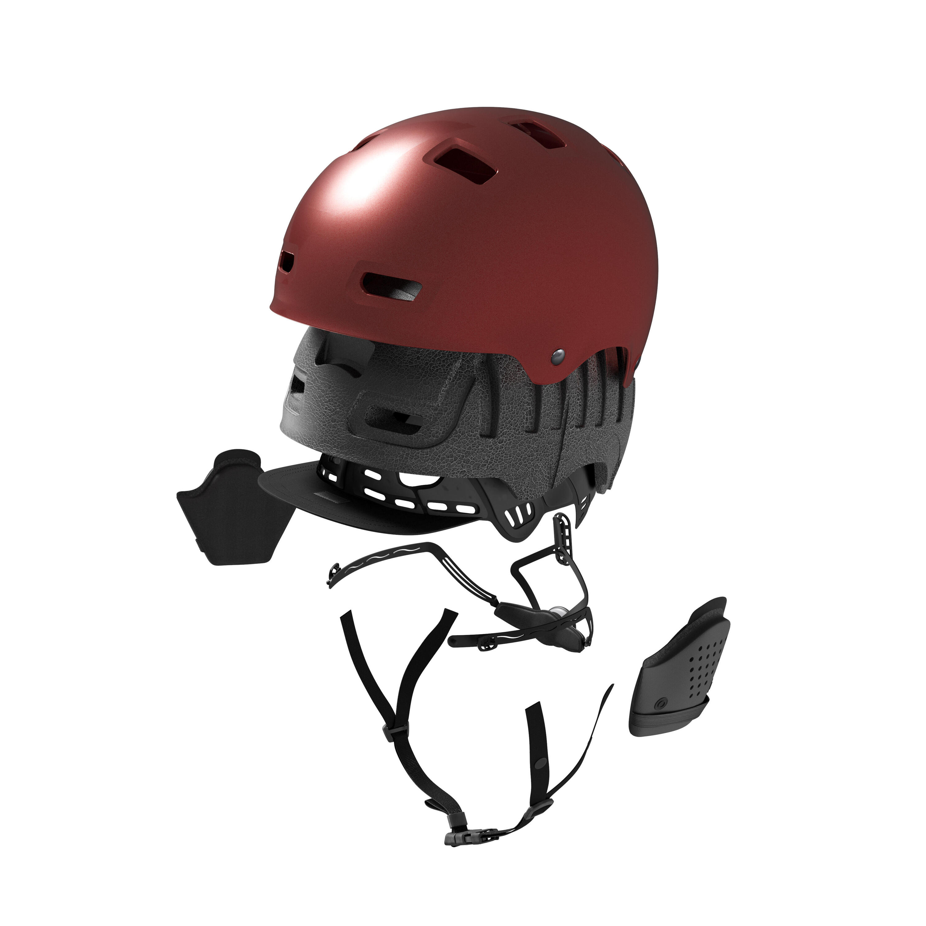 500 City Cycling Bowl Helmet - Brick Red 7/7