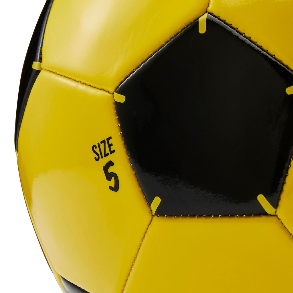 5. izmēra futbola bumba “First Kick” (līdz 12 gadus veciem bērniem), dzeltena