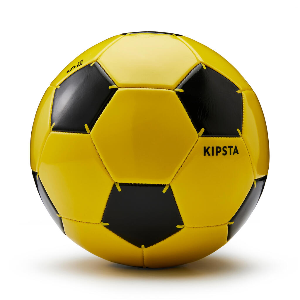 Ballon de football First Kick taille 5 (joueurs de 12 ans et plus) jaune