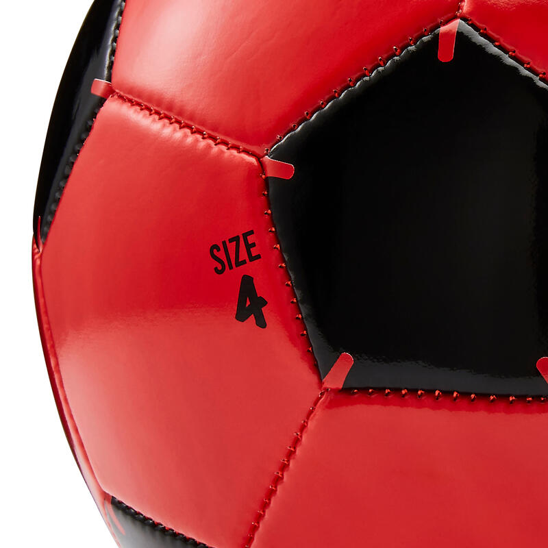 Fussball Grösse 4 - First Kick (Kinder 9–12 Jahre) rot